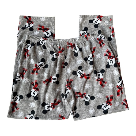 Disney Mickey Mouse Winter Fleece Pajama Pants Unisex XL Holiday Family Matching - Picture 5 of 6